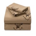 thumbnail image 1 of Whitetail Ridge Blue Ridge Trading Sheet Set Polycotton 100 GSM - Percale Weave Super Soft Fabric Printed Bedding Elk Deer Hunting Sheet Set for Bedroom, Deer Bedding, Visi-One, 1 of 4