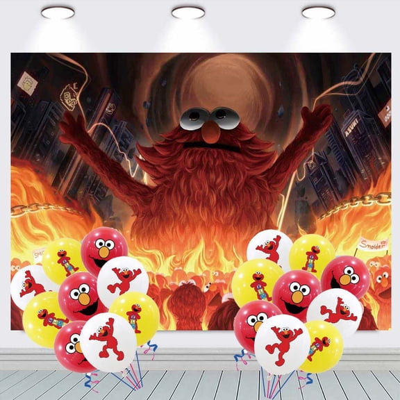 Elmo Party Decorations Backdrop Banner Balloons Taspestry Wall Decor Background Poster Decor Supplies
