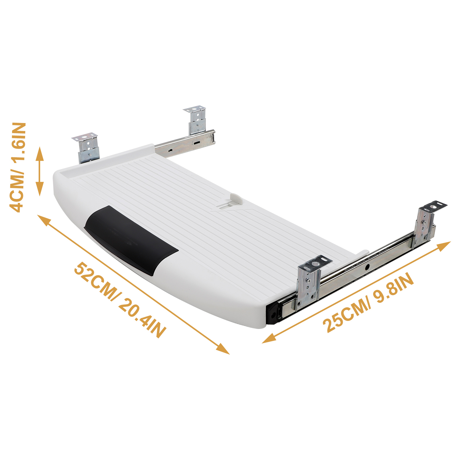 HOMEMAXS Under Desk Keyboard Tray Hidden Drawer Keyboard Tray Office Sliding Keyboard Mouse Holder