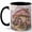 Black, variant on Mushroom Cottage Coffee Mug, Fairy Garden Mug for Women, Watercolor Fantasy House with Flowers and Butterflies, Cozy Gift, Ceramic 11 Oz Cup