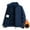 Dark Blue, variant on Chiccall Mens Full Zip Fleece Jacket Casual Stand Collar Thick Fleece Lined Outdoor Hiking Climbing Winter Coat with Pocket