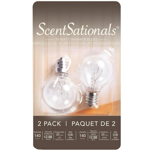 Ampoules Réchauffeurs Moyenne 20 watt - ScentSationals Ampoules de 20W