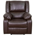 thumbnail image 2 of Pemberly Row Contemporary Leather Recliner with Pillow Back in Brown, 2 of 4