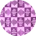 thumbnail image 1 of Ahgly Company Indoor Round Oriental Purple Modern Area Rugs, 7' Round, 1 of 4