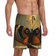 thumbnail image 6 of Mens Pajama Shorts, Majestic Butterfly Sunset Sleep Shorts Men Pajama Bottoms Lounge PJ Shorts with Pockets, 6 of 6