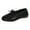 Black, variant on Penny Loafers for Women Vintage Leather Solid Color Casual Bowtie Round Toe Flat Driving Shoes Slip on Dressy Shoes White Size 7.5