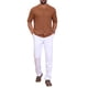 thumbnail image 2 of Camisa de rayas para hombre Inspire Chic, de verano, de manga corta, de punto, transparente, talla XL, color marrón, 2 of 5