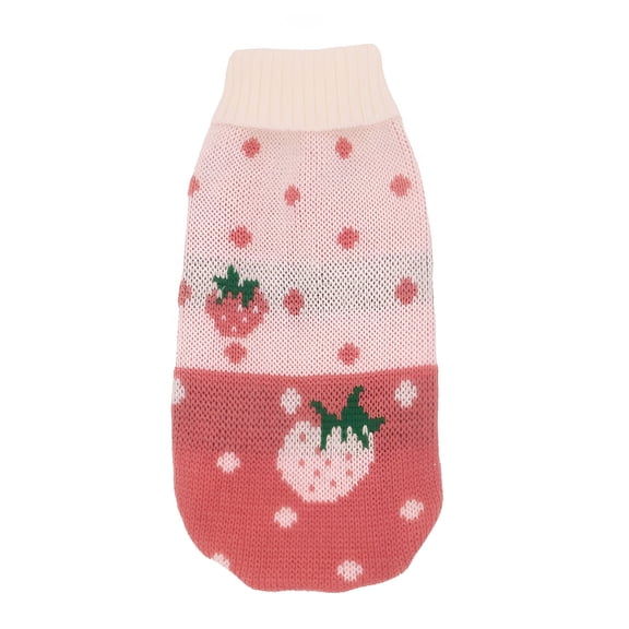 TELOLY 1Pcs Cat Sweater,Acrylic Dog Jacket,Dog Sweaters,Pink,M