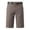 Gray, variant on GrmtClth Mens Trendy Shorts Minimalist Plain Tone Cotton Linen Straight Cut Tailored Golf Shorts Flat Front Regular Fit Summer Office Street Daily Wear Army Green 38