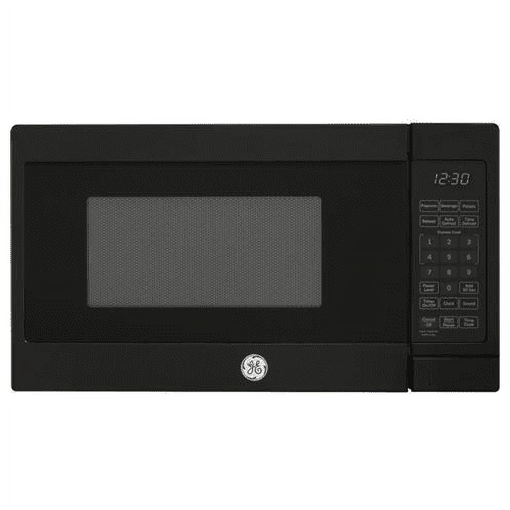 GE 0.7 Cubic Foot Capacity Countertop Microwave Oven, Black, JES1072DMBB