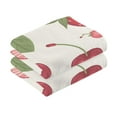 thumbnail image 2 of Strawberry and Cherry Cotton Face Towels Sets Absorbent Hand Towel 2 PCs Soft Towel for Bathroom Kitchen Hotel Decoration, 2 of 8