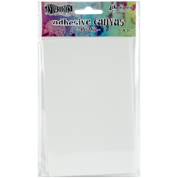Dyan Reaveley'S Dylusions Adhesive Canvas 3.375"X5.25" 8/Pkg-Blank