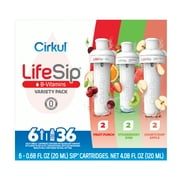 Cirkul LifeSip Flavor Cartridge Variety Pack, Drink Mix, 6-Pack (2 Fruit Punch, 2 Strawberry Kiwi, 2 Honeycrisp Apple)