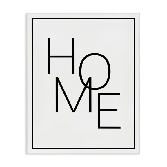 Stupell Industries Contemporary Minimal Home Phrase Canvas Art, 16 x 20, by Lil' Rue