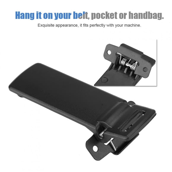 Clip Trasero para Walkie Talkie de 5 Piezas Clip Trasero para Walkie Talkie de Radio Bidireccional Compatible con UV-5R Clip para Cinturón de Radio Portátil de Dos Vías
