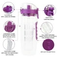 thumbnail image 3 of Fruit Infuser Water Bottle, iMounTEK 32 oz Clear and Pink Polyester Water Bottle with Infuser and Wide Mouth Lid, 3 of 6
