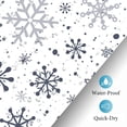 thumbnail image 4 of Winter Christmas Snowflake Shower Curtain, Xmas New Year Flakes Frost Holiday Cloth Fabric Shower Curtains for Bathroom Decor Durable Polyester Waterproof Set with 12 Hooks, 72x72 inches, 4 of 6