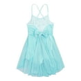 thumbnail image 6 of Haitryli Kids Girls Ballet Lyrical Dance Dress Mesh Bowknot Back Gymnastics Leotard Ballerina Dancewear Mint Green 10, 6 of 7