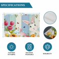thumbnail image 6 of Easter Bunny Placemats Set of 4, Spring Watercolor Eggs Flower Wood Grain Placemats for Dining Table, Place Mats for Kitchen Tabletop, Waterproof Wipeable Dining Table Mats Set, 6 of 9