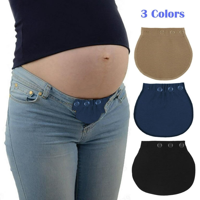 2pcs/6pcs/10pcs Pant Waist Extender Belt, Elastic And Adjustable Waistband  To Increase Size And Support Pregnant Women, Add Extra Length To Your Pants  With Button