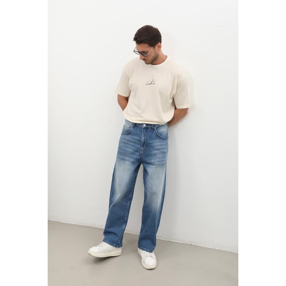Banny Jeans Men's Regular Fit Jeans, Blue, Size M