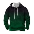 thumbnail image 1 of Sudadera con capucha para hombre, blusa con capucha y estampado de degradado de color, blusa de poliéster para hombre, 1 of 4