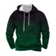 thumbnail image 1 of Sudadera con capucha para hombre, blusa con capucha y estampado de degradado de color, blusa de poliéster para hombre, 1 of 4
