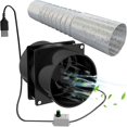 thumbnail image 1 of Portable Extractor Fan with 10ft Duct Hose USB Adjustable DIY Fume Extractor Powerful 5V 2A Brushle, 1 of 5