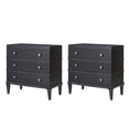 thumbnail image 5 of Tina's Home Traditional Solid Wood End Table Set of 2 with Charging Station & Spacious Storage Black, 5 of 5