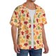 thumbnail image 2 of Balery Autumn Maple Leaves Camisa Casual de Manga Corta con Botones para Hombre, Texturizada, Estilo Cubano, para Playa, Verano-X-Large, 2 of 5