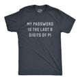thumbnail image 1 of Mens My Password Is The Last Eight Digits Of Pi T Shirt Funny Nerdy Math Joke Tee for Guys (Heather Navy - PASSWORD) - 3XL, 1 of 3