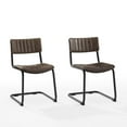 thumbnail image 5 of Crosley Furniture Conrad Faux Leather Cantilever Dining Chair - Brown (Set of 2), 5 of 9