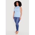 thumbnail image 3 of Women's Plus Size Seamless Ribbed Knit Mock Neck Tank Top, 3 of 4
