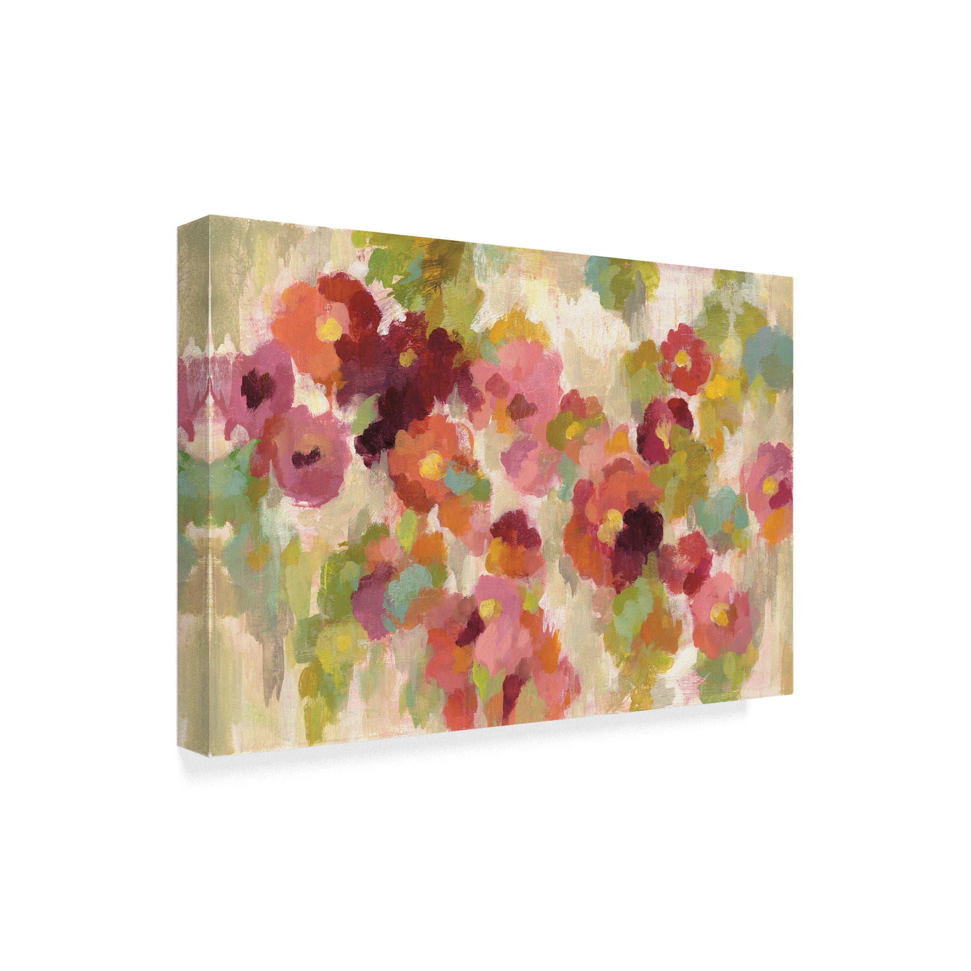 Trademark Fine Art 'Coral and Emerald Garden I' Canvas Art by Silvia Vassileva
