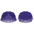 thumbnail image 5 of Manyakai Women's Chiffon Short Sleeve Open Front Bolero Shrugs Cardigan Shawl Evening Wedding Cape Purple One Size, 5 of 6