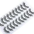 thumbnail image 4 of Cat Eye Lashes False Eyelashes Natural Wispy Lashes Strips Fluffy Mink Eye Lash Fake Eyelash Natural Look 10 Pairs 9-15mm Fake Lashes Pack Volume Strip Lash Pestañas, 4 of 8