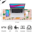 thumbnail image 5 of Long Mouse Pads for Desk,Pink Cartoon Dinosaurs Palms Pattern Desk Mats on Top Of Desks, Desk Mouse Pad Extra Large with 3mm Non-Slip Base and Stitched Edge for Gaming,Office,Work,Home 31.5"x11.8", 5 of 6