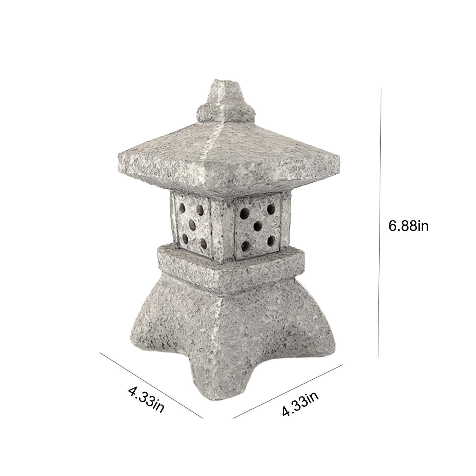 PATLOLLAV Solar Palace Lamp,Solar Pagoda Lantern Garden Statue,Indoor/Outdoor Zen Asian Decor for Landscape Balcony,Garden,Patio,Porch Yard Art Ornament,Gardening Supplies