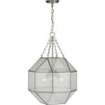 thumbnail image 5 of Mauldin Collection Three-Light Brushed Nickel Clear Seeded Glass Global Pendant Light, 5 of 5