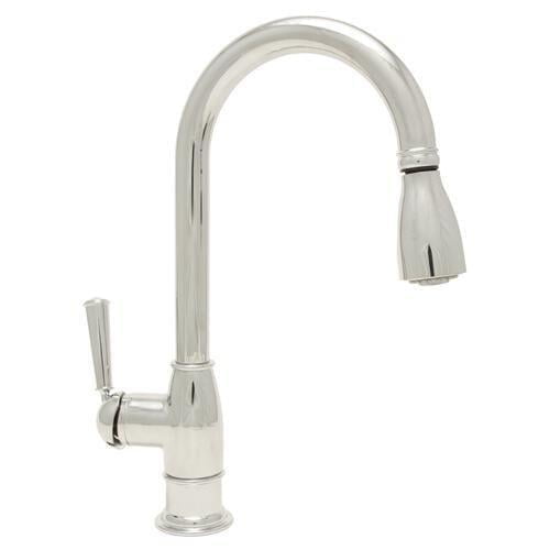 Mirabelle by Signature Hardware MIRXHA102 Pullout Kitchen Faucet High Arch Gooseneck Stainless Steel