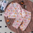 thumbnail image 2 of Weebloom Halloween Girls Pajamas Boys Long Sleeve Cartoon Prints Tops T Shirt Pants Outfits Leisure Homewear,2-3 Years, 2 of 6