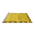 thumbnail image 2 of Ahgly Company Machine Washable Indoor Square Abstract Yellow Modern Area Rugs, 6' Square, 2 of 4