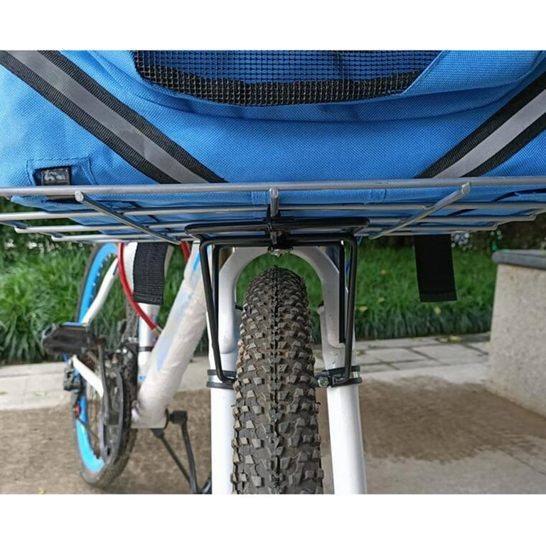 Porte-bagages Avant Vélo Universel - Fixation Pour Pannier, Montage Frein Disque - Acier Noir