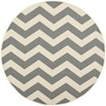 thumbnail image 3 of SAFAVIEH Courtyard Ayden Chevron Indoor/Outdoor Area Rug, 7'10" x 7'10" Round, Grey/Beige, 3 of 7