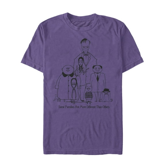 Men's Addams Family Different Kind of Family  Graphic Tee Purple 3X Large