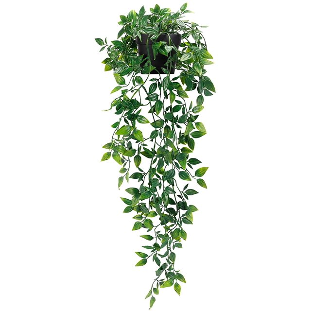 Plantas Colgantes 1 paquete de plantas colgantes artificiales, plantas en maceta falsas para decoración de pared de estante interior y exterior Fason WMZL-2382