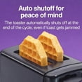 thumbnail image 2 of 2-Slice Toaster with 7 Shade Settings Toast Boost High-Lift Lever Slide-Out Crumb Tray Compact Black Toaster, 2 of 6