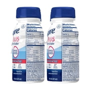 Ensure Plus Meal Replacement Nutrition Shake, Vanilla, 16g Protein, 8 fl oz - 6 Pack