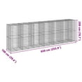 thumbnail image 2 of vidaXL Gabion Basket with Cover 39.4"x19.7"x39.4" Galvanized Iron, 2 of 5