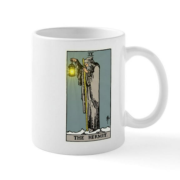 CafePress - Hermit Tarot Mug - 11 oz Ceramic Mug - Novelty Coffee Tea Cup